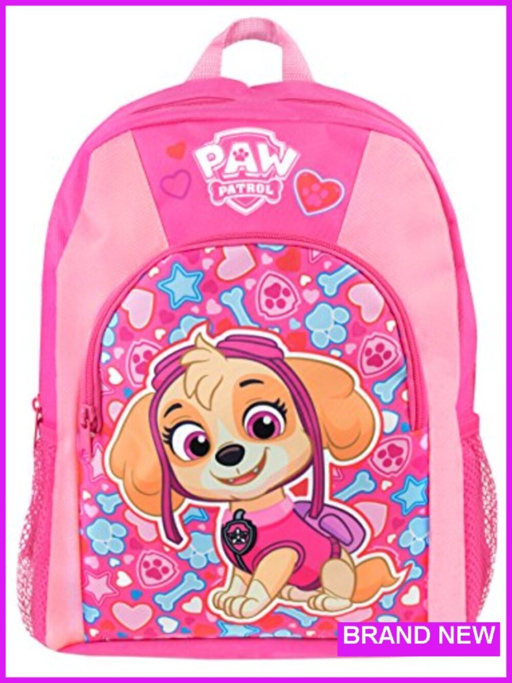 Paw Patrol Skye Kids Backpack with Adjustable Straps & Side Pockets